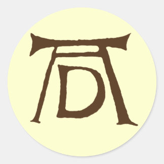 AD Durer Monogram Runder Aufkleber