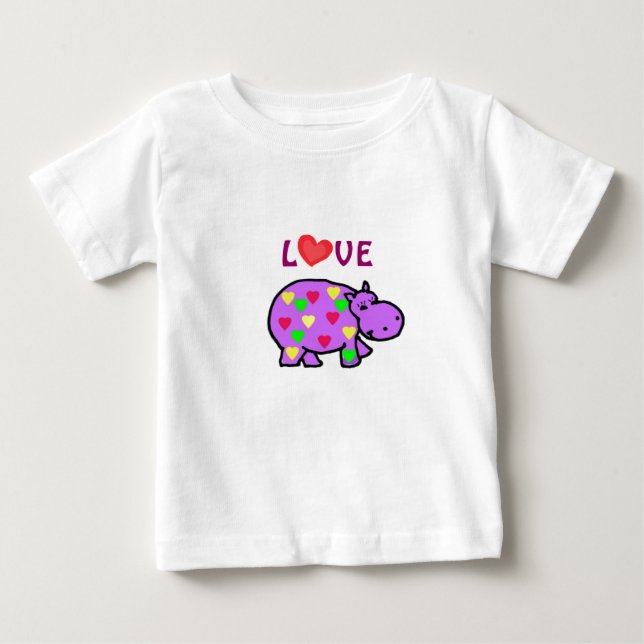 AD - Lila Shirt Hippo-Liebe (Vorderseite)