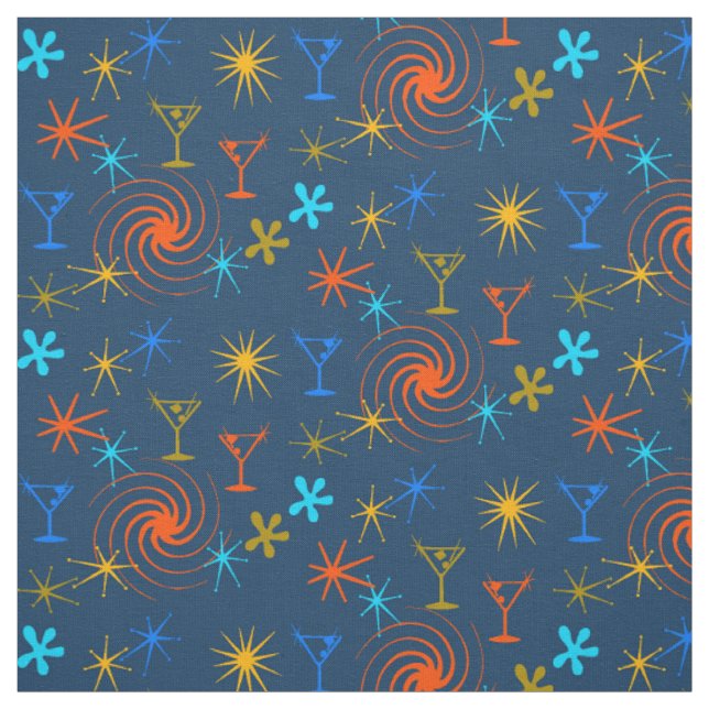 Ad Man Martini Abstract Konversation Stoff (Muster)