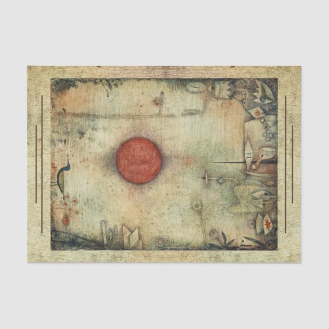 Ad Marginem von Paul Klee, Abstrakt Art Seidenpapier (Vorderseite)