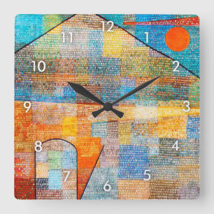 Ad Parnassum, Paul Klee Quadratische Wanduhr