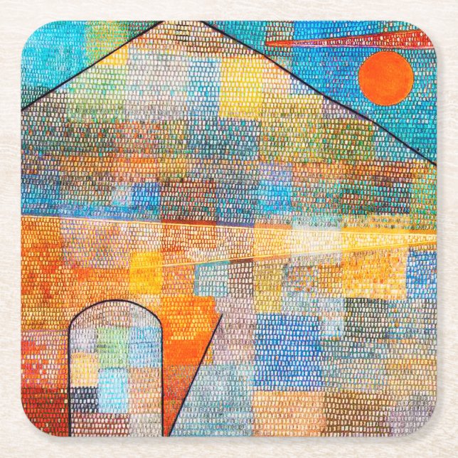 Ad Parnassum, Paul Klee Rechteckiger Pappuntersetzer (Vorderseite)