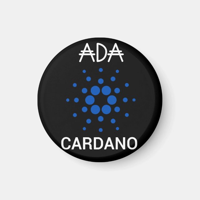 ADA Cardano Crypto Coin Poster Magnet (Vorne)