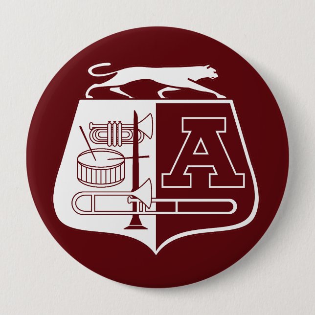 Ada Cougar Band Maroon Button (Vorderseite)