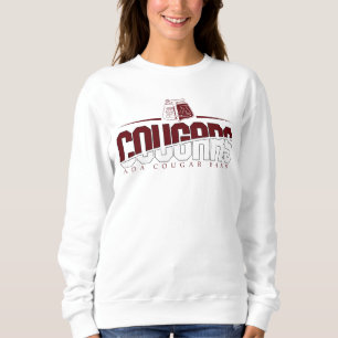 Ada Cougar Band Woman Classic Sweatshirt White