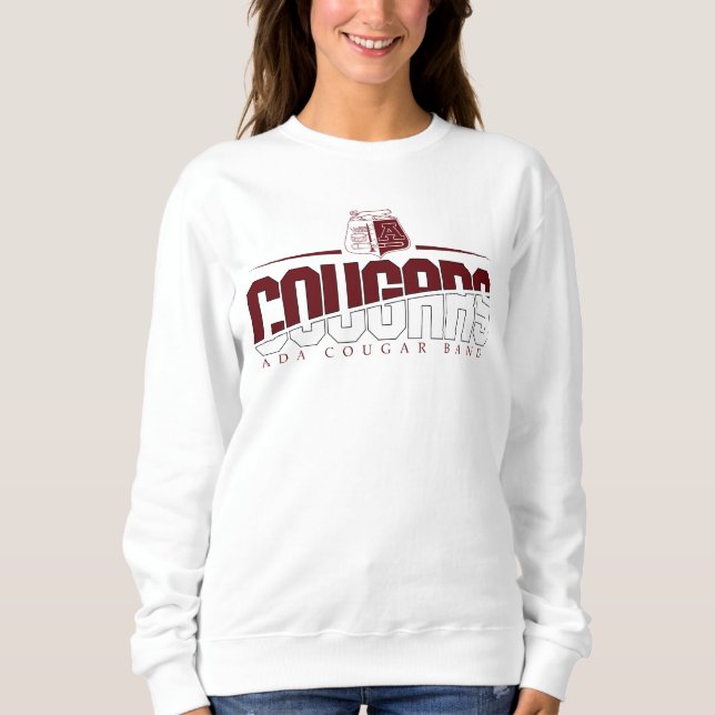 Ada Cougar Band Woman Classic Sweatshirt White (Vorderseite)