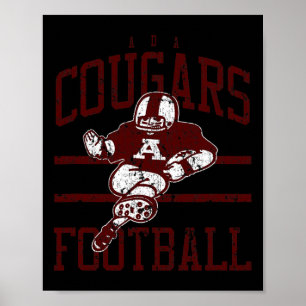 Ada Cougars Football Player Poster