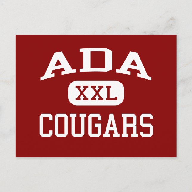 Ada - Cougars - Junior High School - Ada Oklahoma Postkarte (Vorderseite)