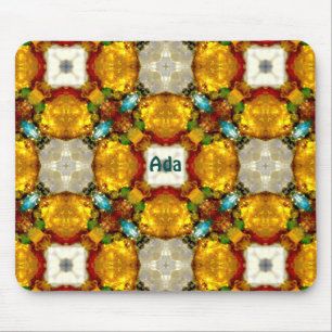 ADA ~ Golden Gems Muster ~ Personalisiert ~ Mousepad