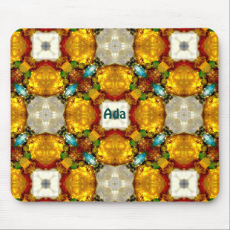 ADA ~ Golden Gems Muster ~ Personalisiert ~ Mousepad