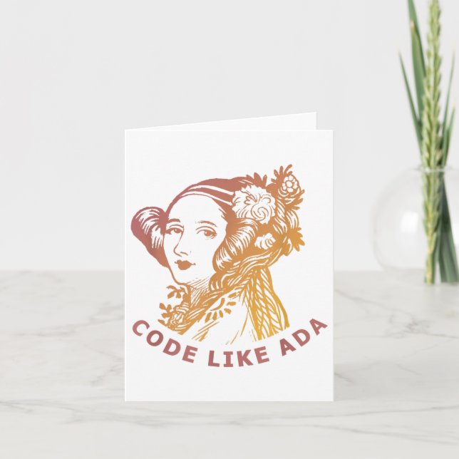Ada Lovelace Dawn Gradient Code Like Ada  Karte (Vorderseite)