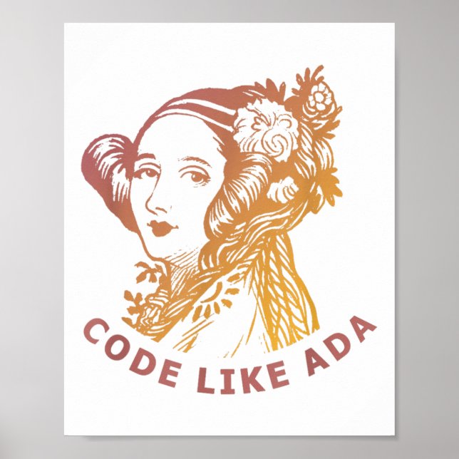 Ada Lovelace Morgengradient Code wie Ada  Poster (Vorne)