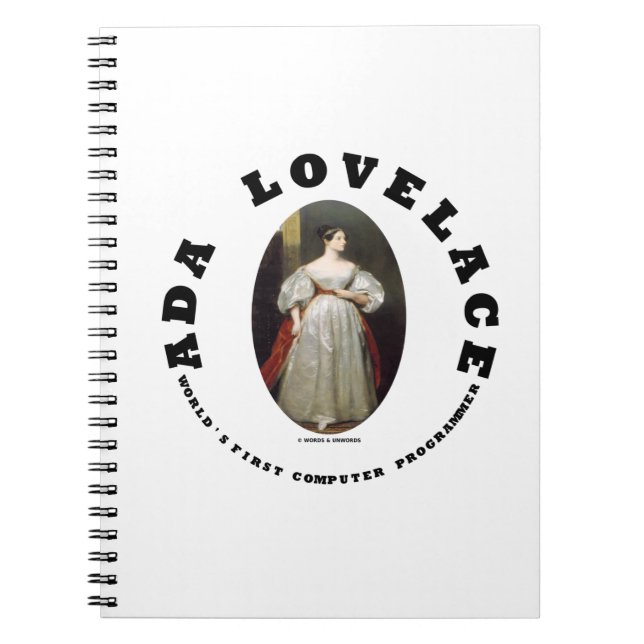Ada Lovelace World's erster Computerprogrammierer Notizblock (Vorderseite)