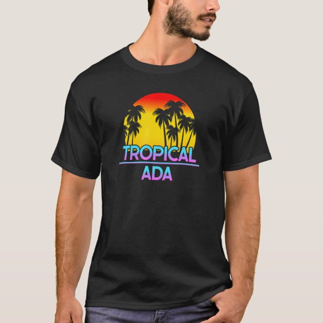 Ada Michigan Funny Ironic Weather T-Shirt (Vorderseite)