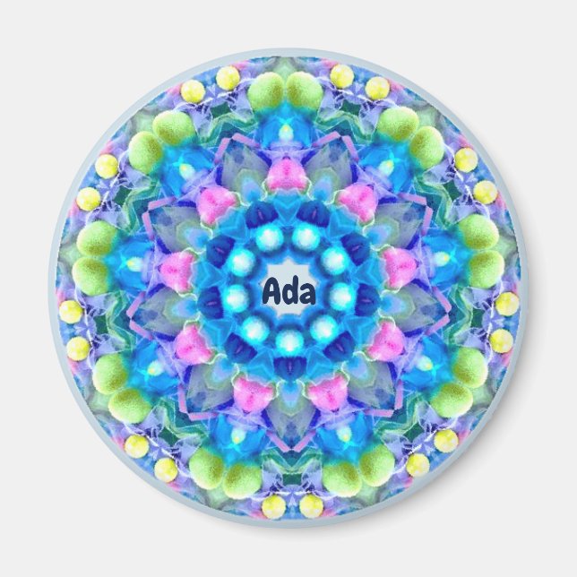 ADA ~ Personalisiertes Ostermuster Fraktal ~ Magne Magnet (Vorne)