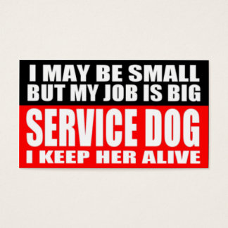 ADA Service Dog Information Cards