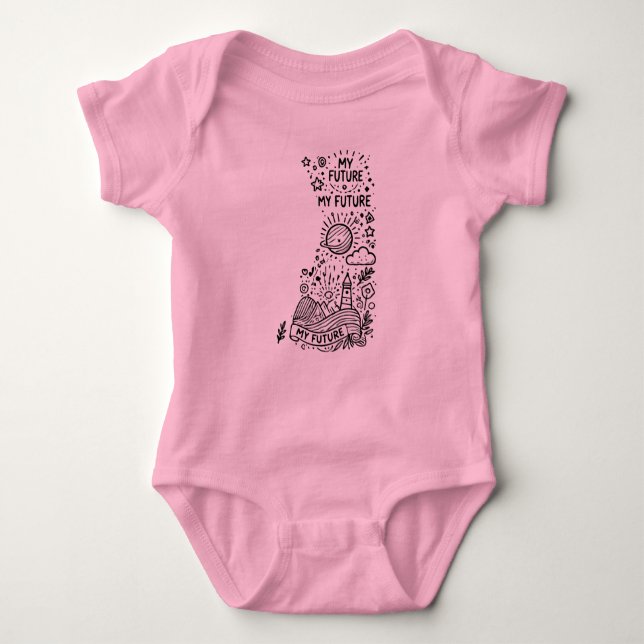 Adable Baby Bodysuit - Mein zukünftiges Dreamer-De Strampler (Vorderseite)