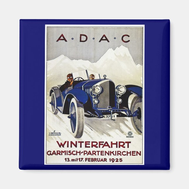 ADAC Vintage Automobilwerbung 1925 Magnet (Vorne)