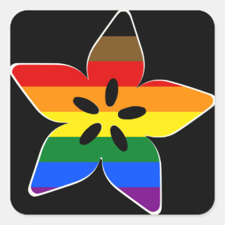 Adafruit Pride Quadratischer Aufkleber