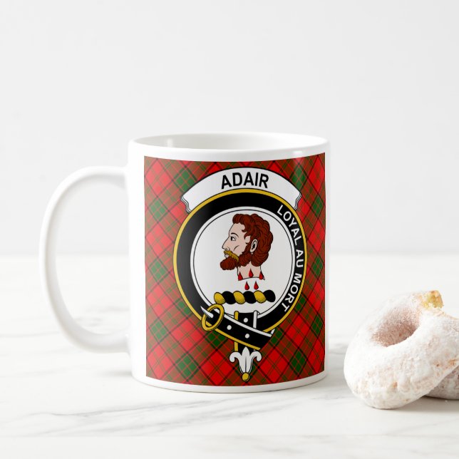 Adair Clan Abzeichen Kaffee Tasse - Größe 11oz (Mit Donut)