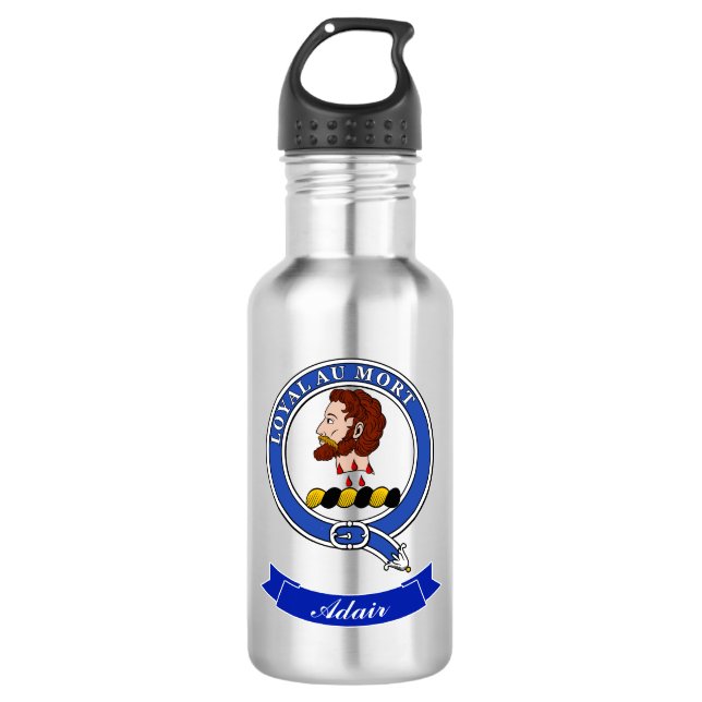 Adair Clan Abzeichen Personalisiert Edelstahlflasche (Vorderseite)