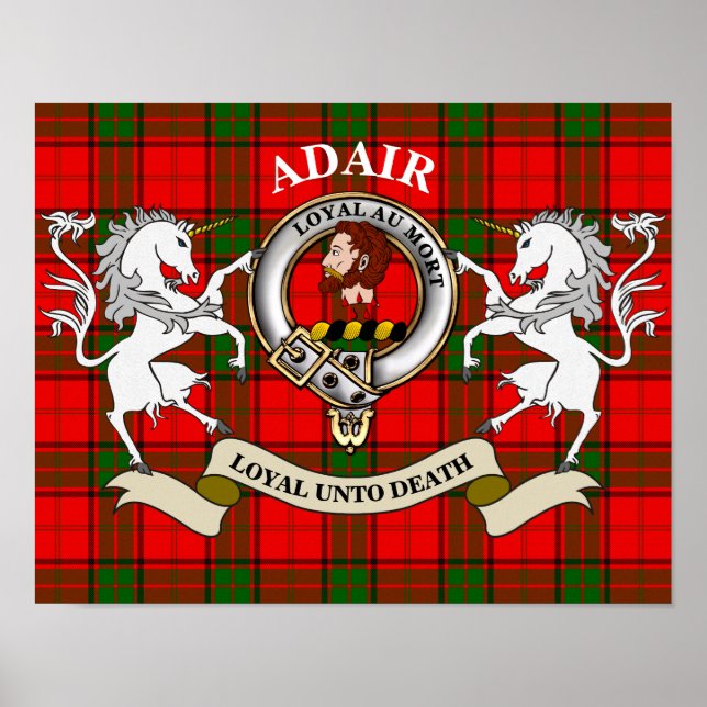 Adair-Clan-Abzeichen-Plakat Poster (Vorne)