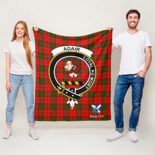 Adair Clan Abzeichen Tartan Kariert Fleecedecke