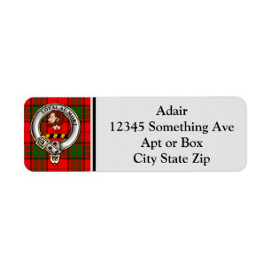 Adair Clan Abzeichen & Tartan Personalisiert