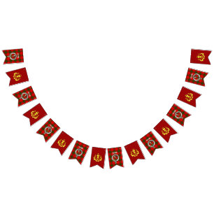Adair-Clan-Abzeichen/Tartan und goldene gekrönte D Wimpelkette