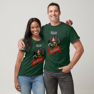 Adair-Clan-Abzeichen- und Tartan-T-Shirt T-Shirt