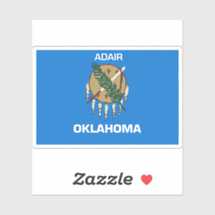Adair Oklahoma Flag Aufkleber