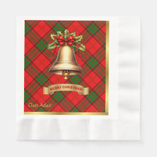 Adair Personalisiert Tartan Christmas Serviette