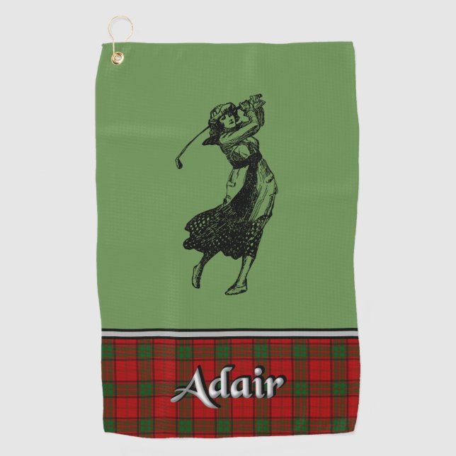 Adair Tartan Golf Towel Ihre Golfhandtuch (Vorderseite)