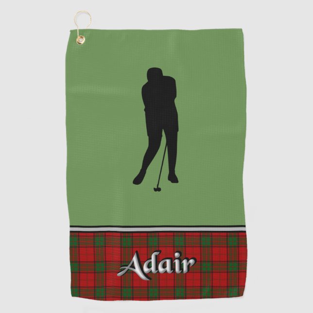 Adair Tartan Golf Towel Sein Golfhandtuch (Vorderseite)