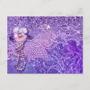 ADALIAS BLING in Lila und Pink Postkarte