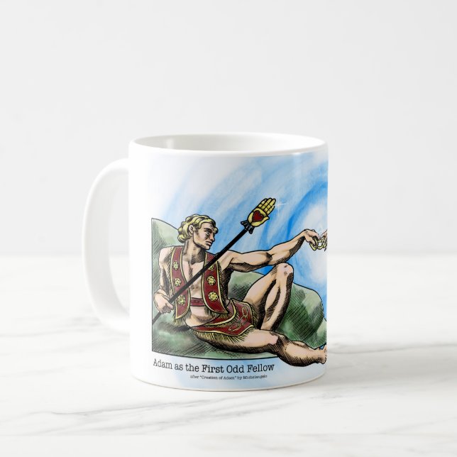 Adam als Erstes ungutes Fellow Kaffeetasse (Vorderseite Links)