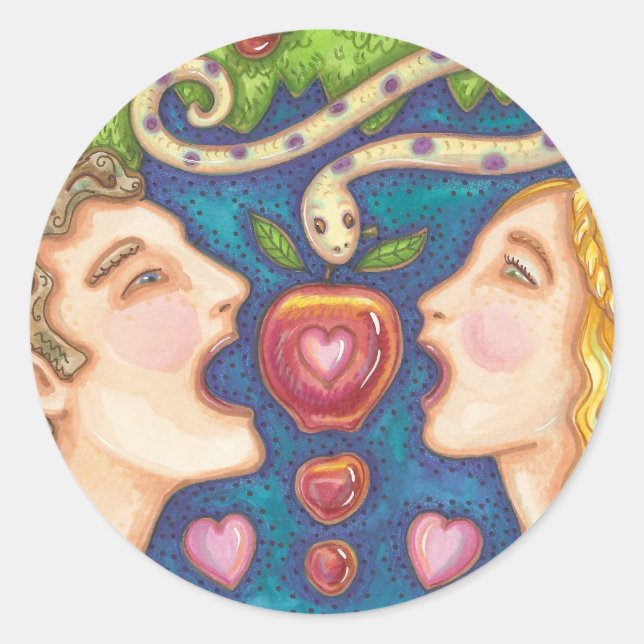 Adam and Eve APPLE SEDUCERS Sheet Runder Aufkleber (Vorderseite)