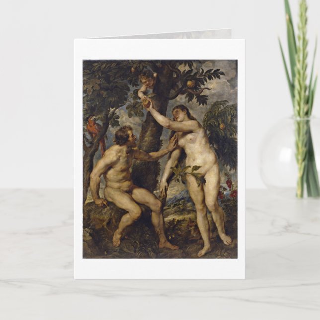 Adam and Eve von Peter Paul Rubens Karte (Vorderseite)