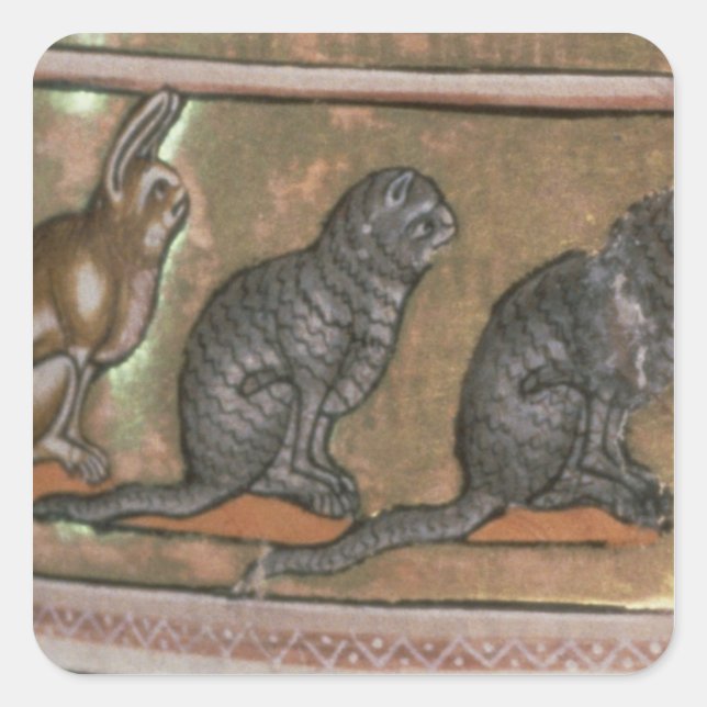 Adam benennt die Tiere in North Midlands Quadratischer Aufkleber (Vorderseite)