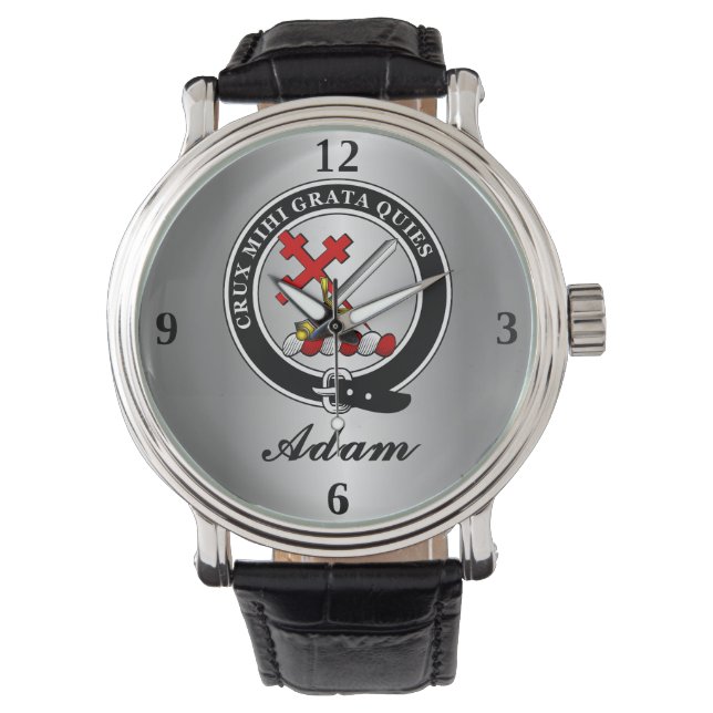 Adam Clan Abzeichen Personalisiert Armbanduhr (Vorderseite)