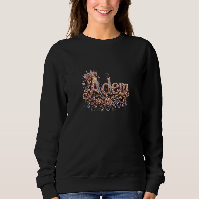 Adam Crown Schwarzes T-Shirt Sweatshirt (Vorderseite)
