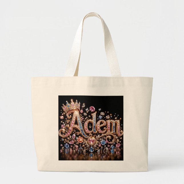 Adam Crown Sparkle-Tasche Jumbo Stoffbeutel (Vorne)