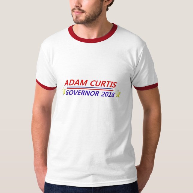 Adam Curtis für Gouverneur T-Shirt (Vorderseite)