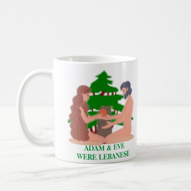 Adam & Eva waren libanesischer Becher Kaffeetasse (Links)