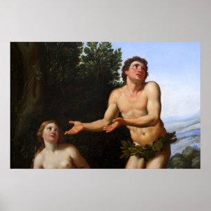 Adam & eve - Baum mitten im Garten Poster