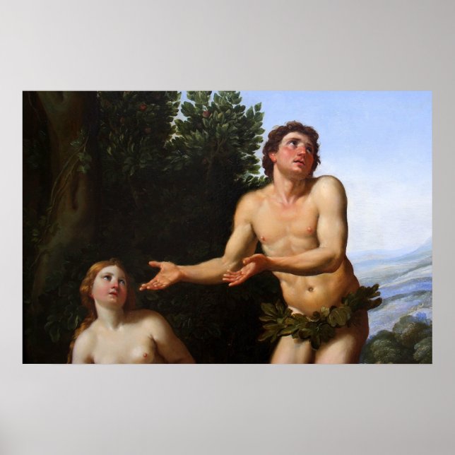 Adam & eve - Baum mitten im Garten Poster (Vorne)