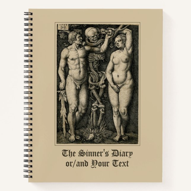 Adam & Eve Sinner Notizbuch (Vorderseite)