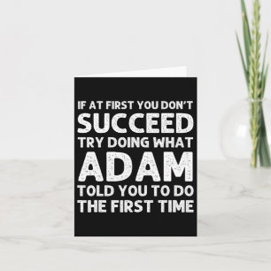 Adam Gift Name Personalisiert Geburtstag Funny Chr Karte