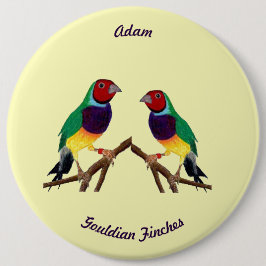 ADAM ~ Gouldian Finch ~ Personalisiert ~ Button