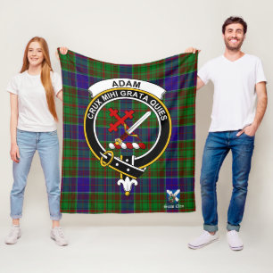 Adam Hunting Clan Abzeichen Tartan Kariert Fleecedecke